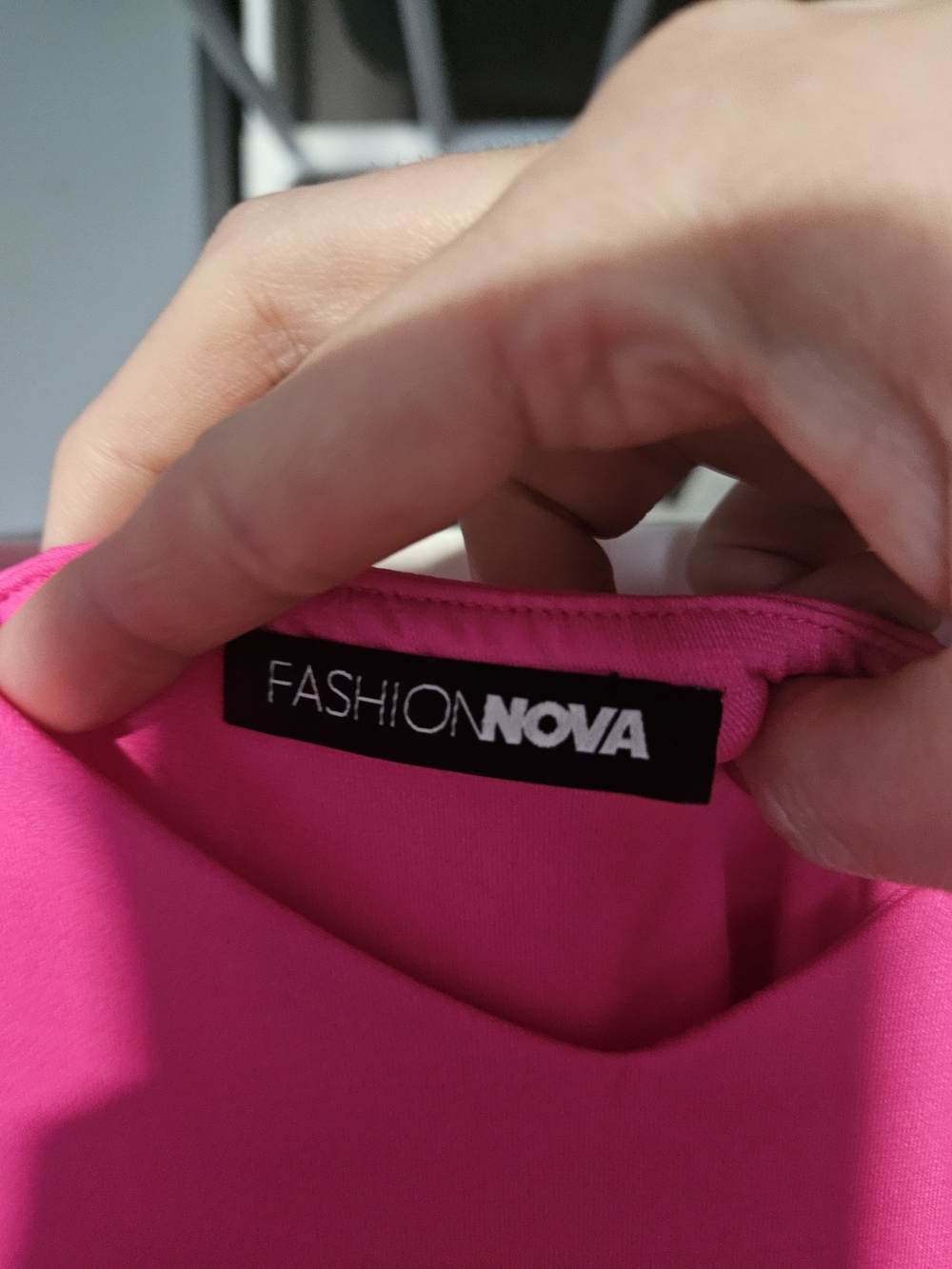 Hot Pink Slip Dress with Spaghetti Straps - Picture 2 of 5